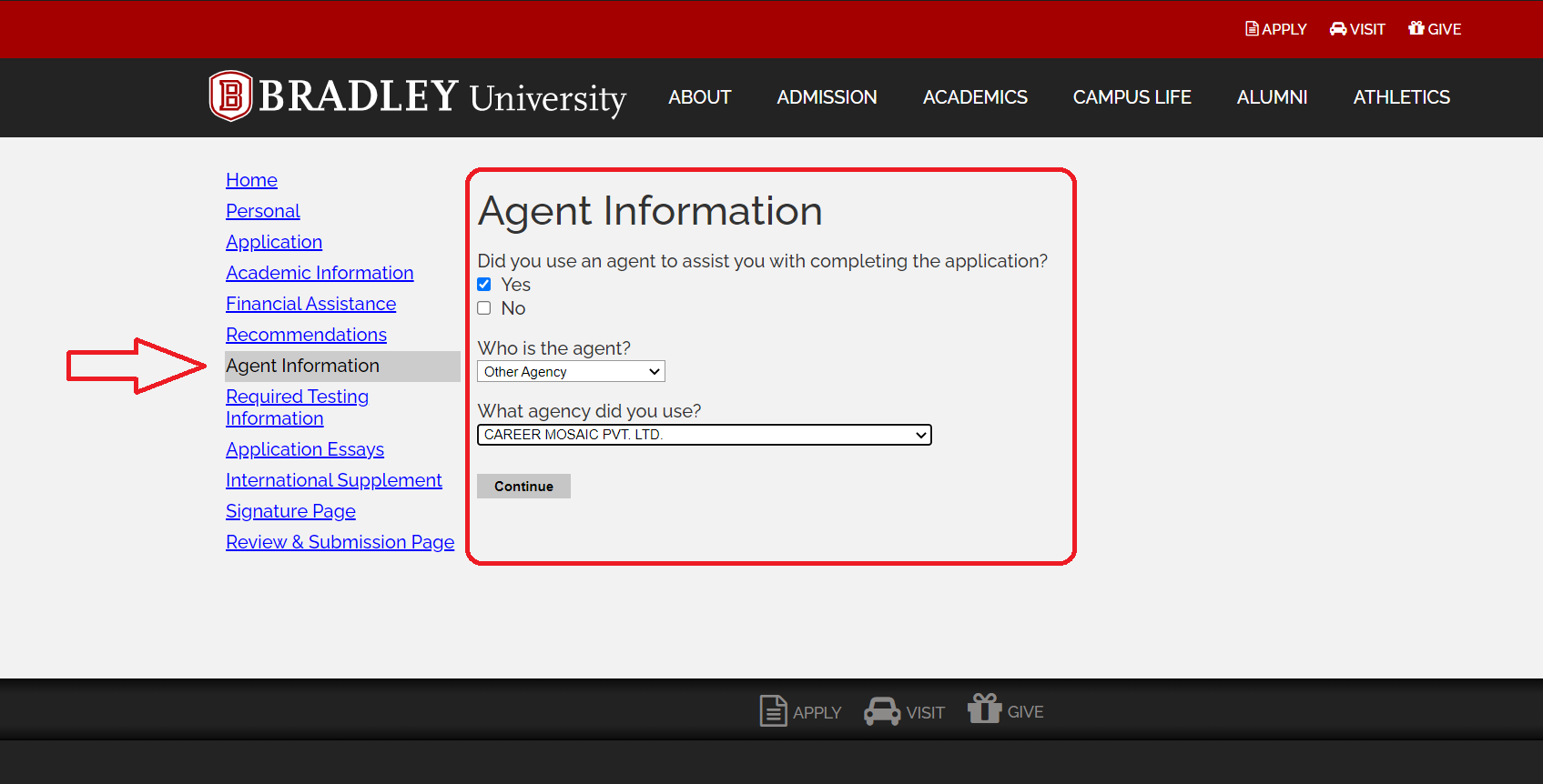 Bradley Agent Authorization Step 1